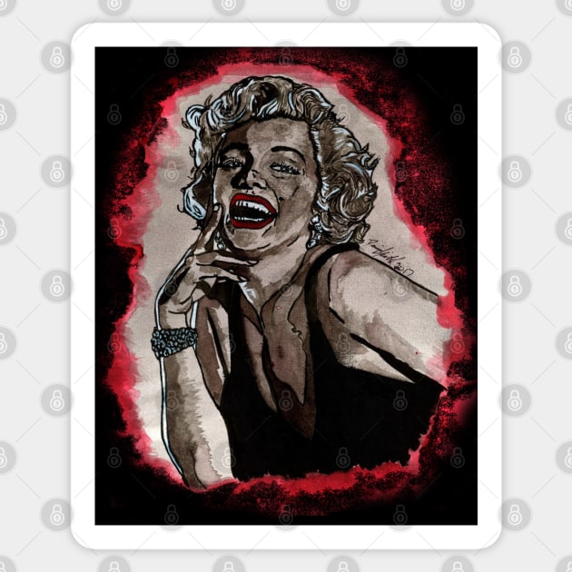 Marilyn Monroe - Red Sticker by BladeAvenger